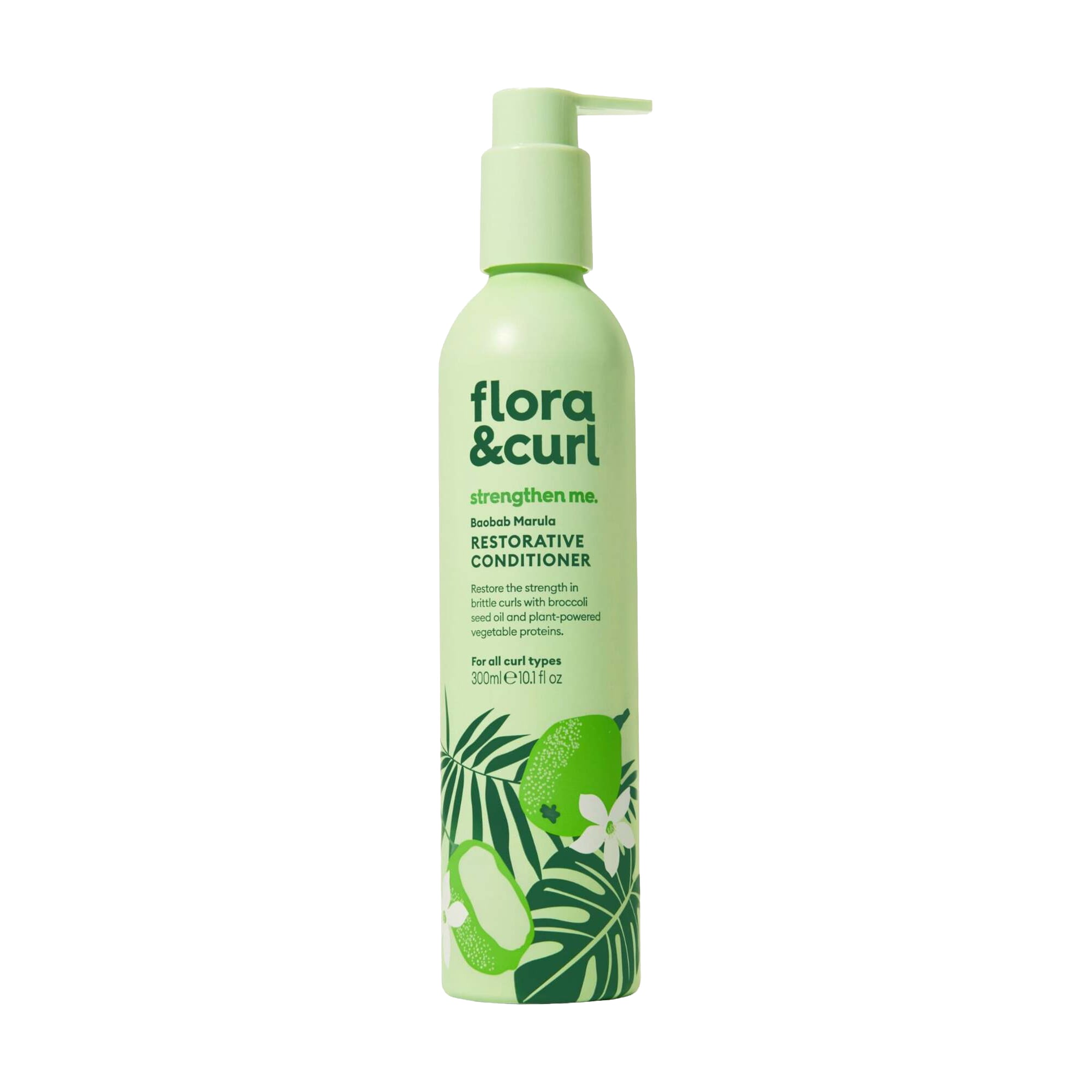 Відновлювальний кондиціонер для волосся Flora &amp; Curl Strengthen Me Baobab Marula Restorative Conditioner, 300 мл
